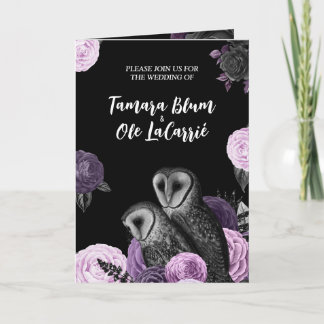 Gothic Owls Wedding Ankündigung
