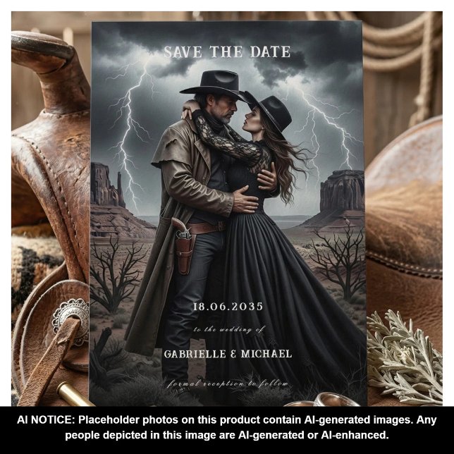 Gothic-Paar Dark Western Save The Date (Von Creator hochgeladen)