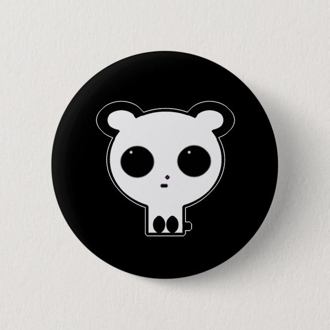 Gothic Panda Knopf Pin Kawaii Button (Vorderseite)