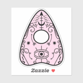 Gothic Pastel Pink Black Spirit Board Planchette Aufkleber