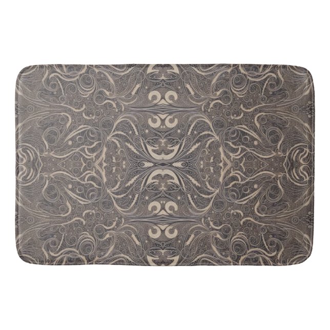 Gothic Pattern Black Bath Mat Badematte (Vorderseite)