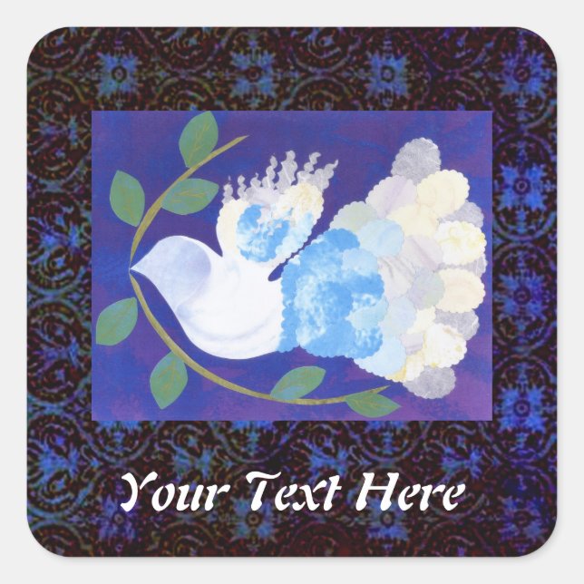 Gothic Peace Spirit Quadratischer Aufkleber (Vorderseite)