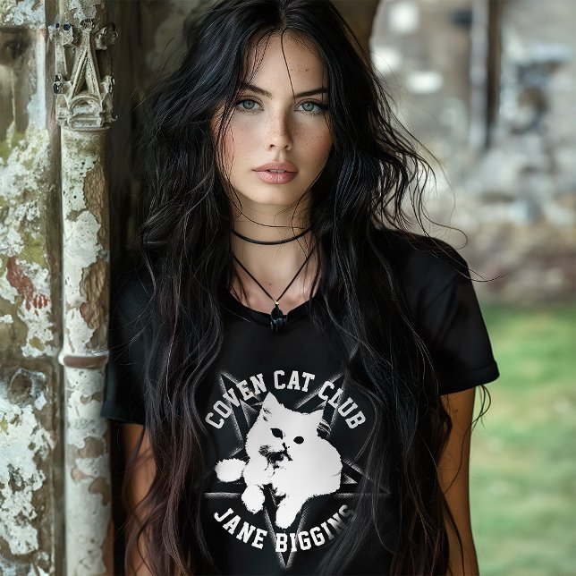 Gothic Pentagram Kitten Coven Club T-Shirt (Von Creator hochgeladen)
