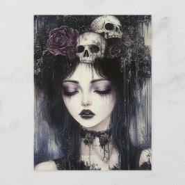 Gothic Persephone Queen of the Underworld Postkarte