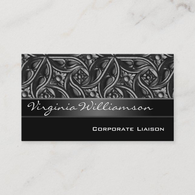 Gothic Personal Black Business Cards Visitenkarte (Vorderseite)