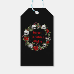 Gothic Personalisiert Christmas Skulls Trees Wreat Geschenkanhänger