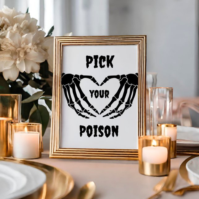 Gothic Pick Your Poison Halloween Baby Dusche Schi Einladung (Von Creator hochgeladen)