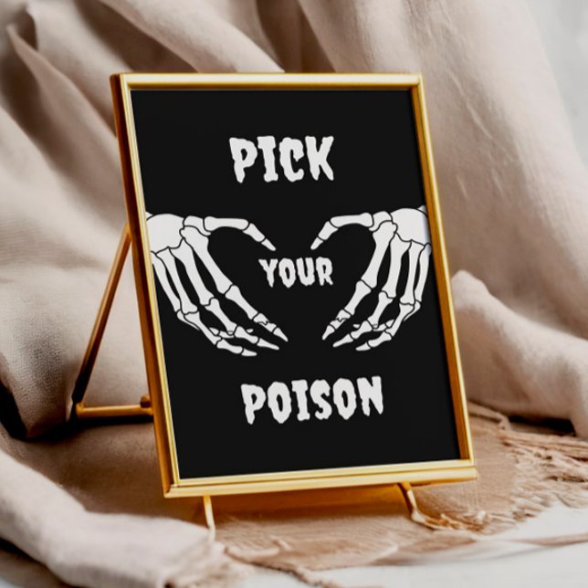 Gothic Pick Your Poison Halloween Baby Showcard Einladung (Von Creator hochgeladen)