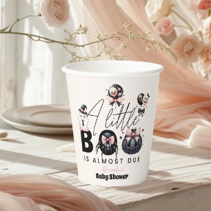Gothic Pink Halloween Baby Shower Pappbecher