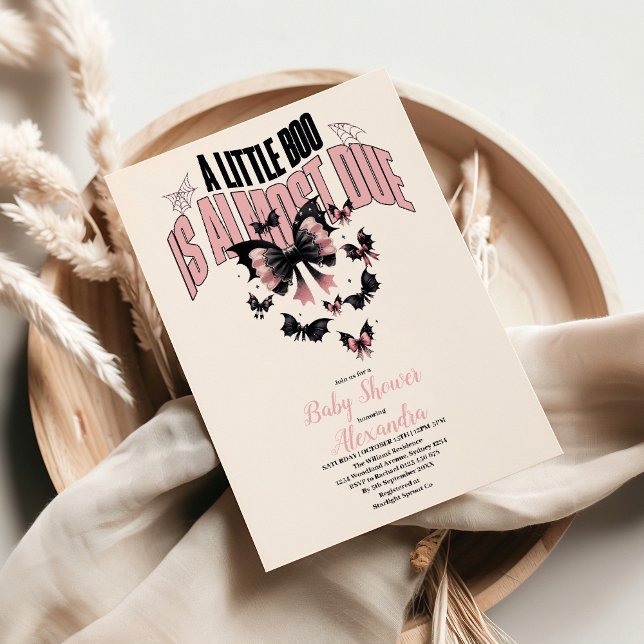 Gothic Pink Halloween Kinderdusche Einladung (Von Creator hochgeladen)