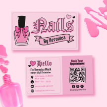 Gothic Pink und Black Girly Nageltechnikerin
