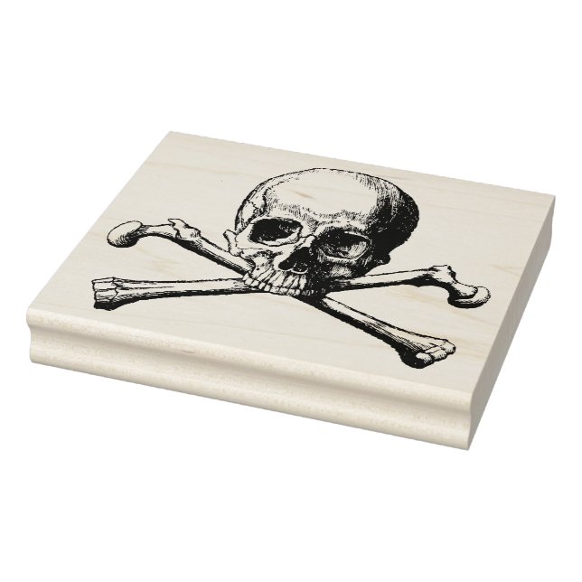Gothic Pirate Skull und Crossbones Gummistempel (Stempel)