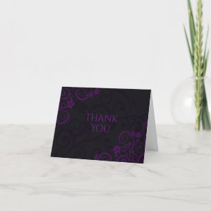 Gothic Plum Purpur Dankeskarten Dankeskarte