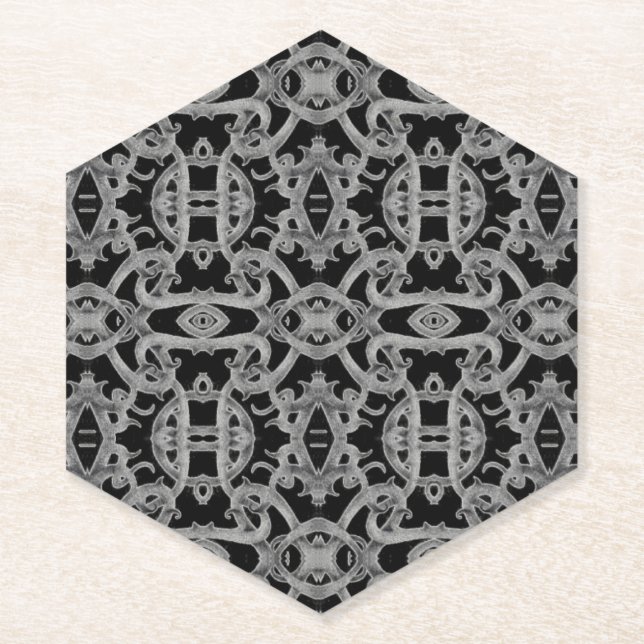 GOTHIC Point Hexagon Paper Untersetzer (Vorderseite)