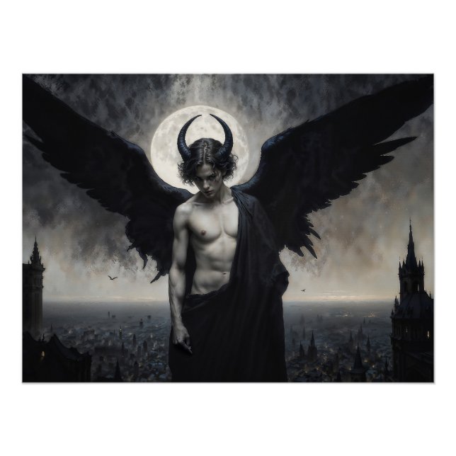 Gothic Portrait of Lord Lucifer Poster (Vorderseite)