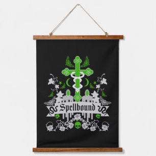 Gothic Post Punk Fashion Zubehör Wandteppich Mit Holzrahmen