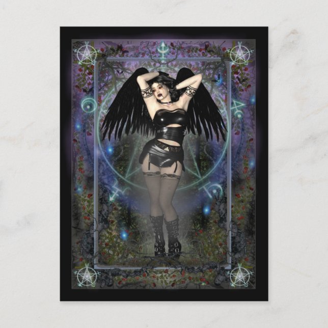 Gothic Postcard - Gothic Vampiress Postkarte (Vorderseite)