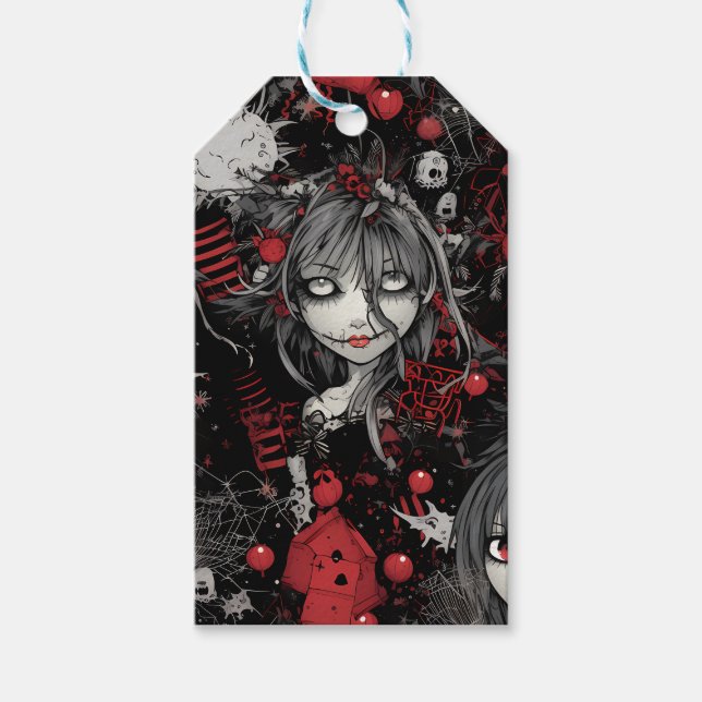 Gothic Punk Alternative Christmas Fairy Geschenkanhänger (Vorderseite)