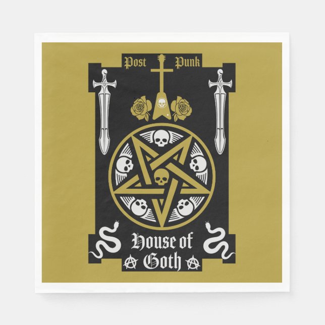 Gothic Punk Zubehör Serviette (Vorderseite)