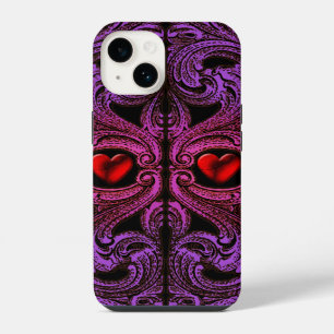 Gothic Purple Ornament Mit Herz iPhone 6 Hülle