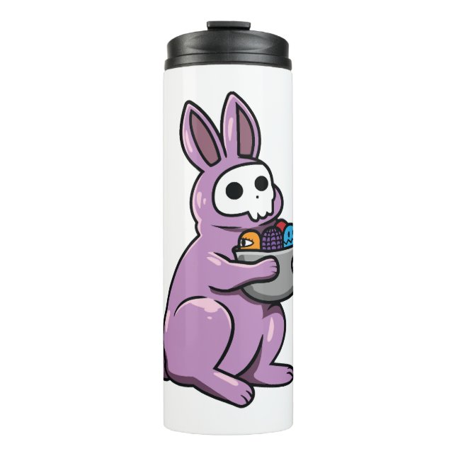 Gothic Rabbit Gothic Bunny Gothic Oster Emo Goth Thermosbecher (Vorderseite)