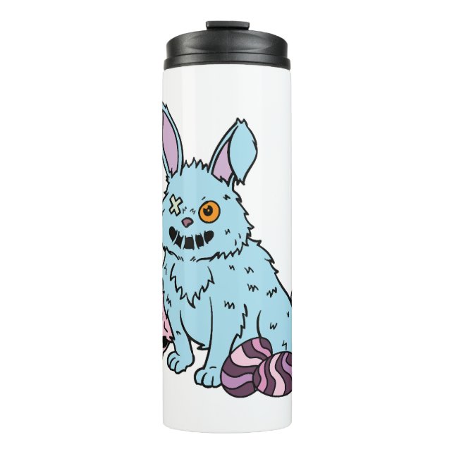 Gothic Rabbit Gothic Bunny Gothic Oster Emo Goth Thermosbecher (Vorderseite)