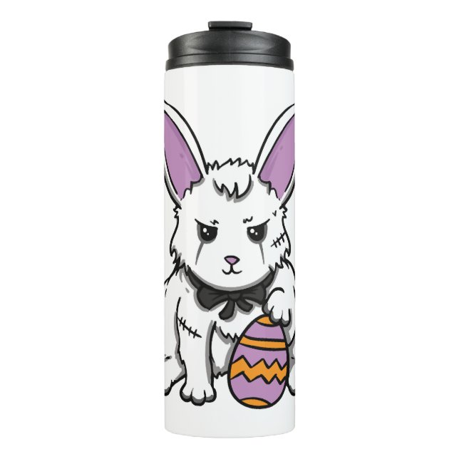 Gothic Rabbit Gothic Bunny Gothic Oster Emo Goth Thermosbecher (Vorderseite)