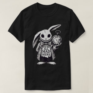 Gothic Rabbit Mad Wonderland Dark Fantasy Kunst T-Shirt