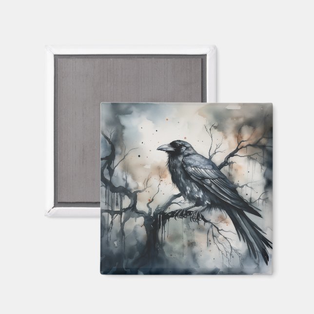 Gothic Rabe  Magnet (Vorderseite/Rückseite)