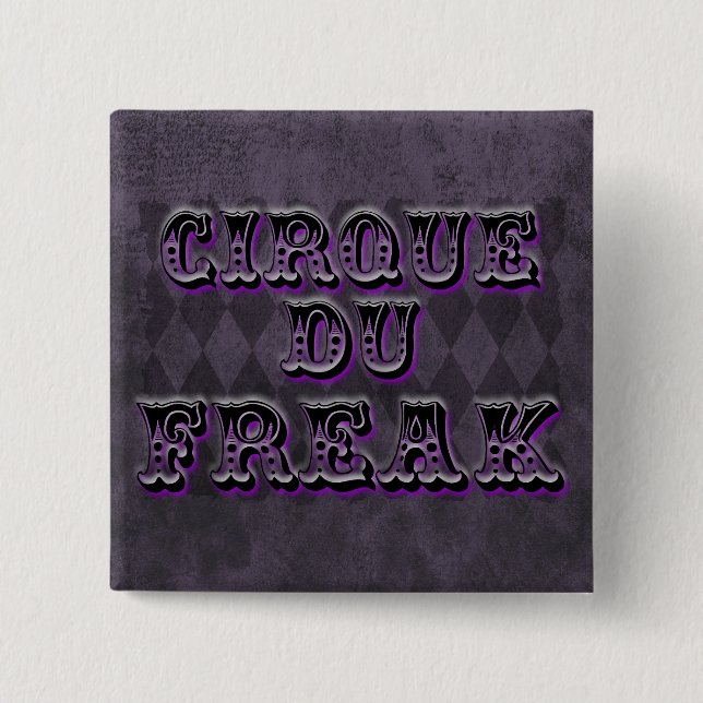 Gothic Raute Cirque du Freak Button (Vorderseite)
