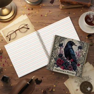 Gothic Raven and Rose Journal Notizbuch