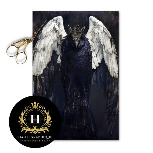 Gothic Raven Angel Dekoupage   Seidenpapier