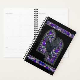 Gothic Raven Art Black Day Planner Planer