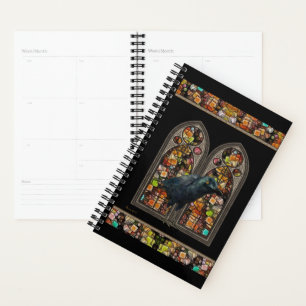 Gothic Raven Art Black Day Planner Planer
