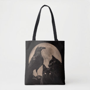 Gothic Raven, Black Cats and Moon Tasche