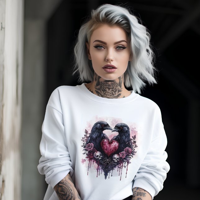Gothic Raven Couple Sweatshirt (Von Creator hochgeladen)
