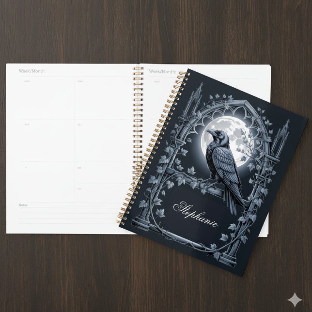 Gothic Raven Dark Academia (Dark Academia daily planner)
