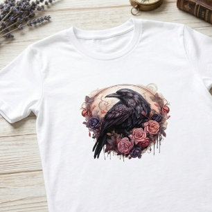 Gothic Raven Dark Academia Grafik T-Shirt