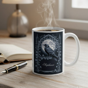 Gothic Raven Dark Academia Mond Kaffeetasse