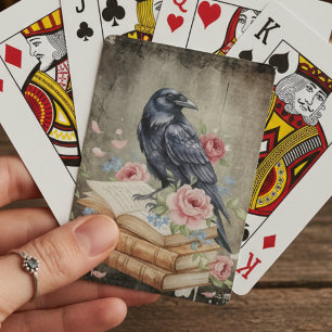 Gothic Raven Dark Academia Spielkarten