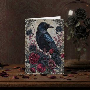 Gothic Raven Dark Academia Viktorianisch Karte
