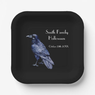 Gothic Raven Etwas Böses Halloween-Party Pappteller