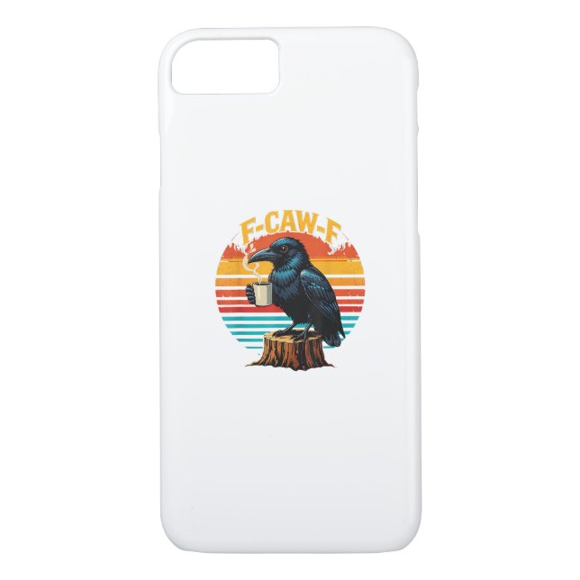 Gothic Raven Funny Halloween F Caw F Coffee Case-Mate iPhone Hülle (Rückseite)
