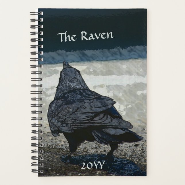 Gothic Raven in Shades of Gray and Black Planer (Vorderseite)