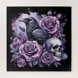 Gothic Raven Lila Rose Skull
