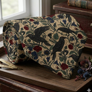 Gothic Raven Vintage Florale Hochzeit Krawatte