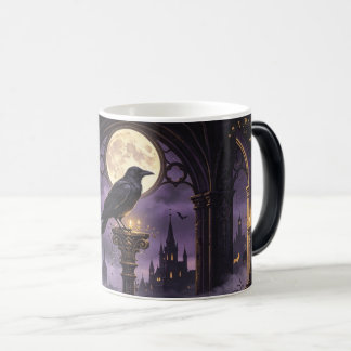 Gothic Raven Vollmond Dark Fantasy Verwandlungstasse