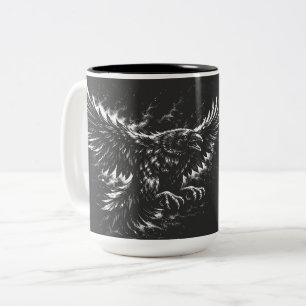 Gothic Raven – von BurnsInHell Zweifarbige Tasse