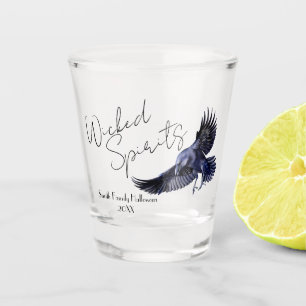 Gothic Raven Wicked Spirits Halloween-Party Custom Schnapsglas
