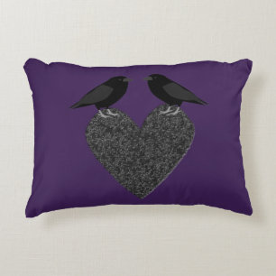 Gothic Ravens und Black Heart Custom Dekokissen